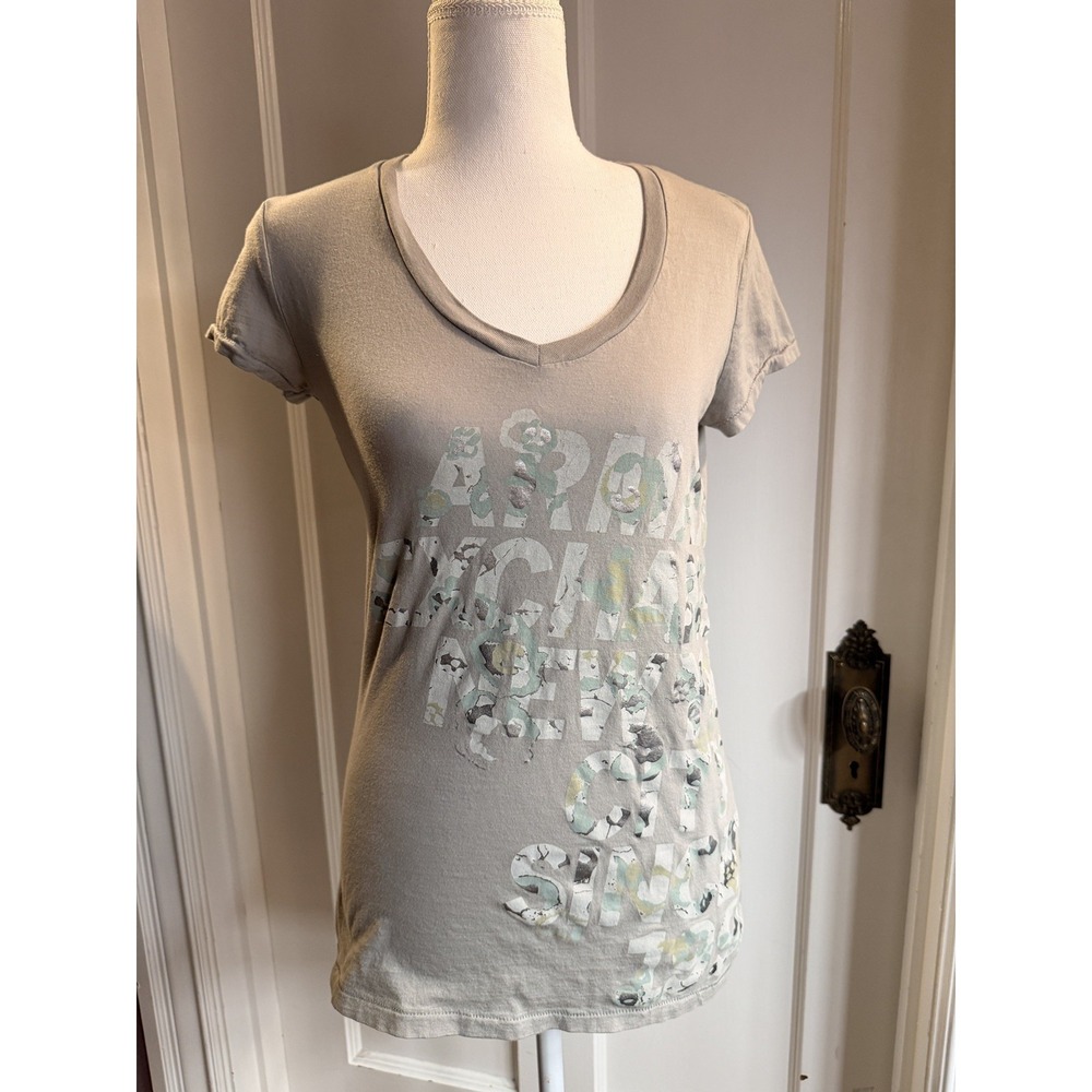 Armani Exchange Women's Grey Y2K  Camo T-shirt Size M